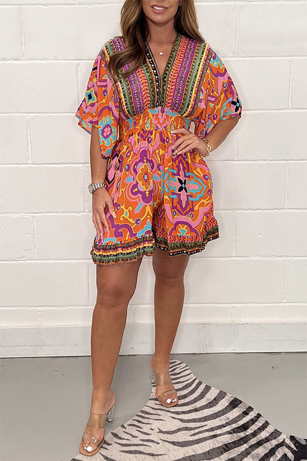SHANICE - Vintage Print Summer Jumpsuit