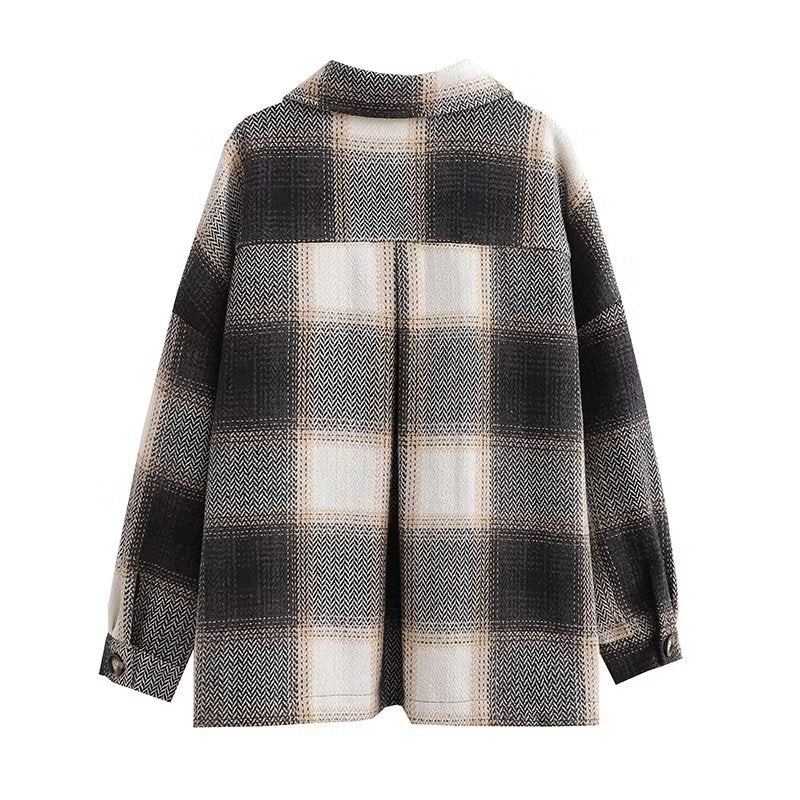OMI - Plaid Oversized Shirt Jacket