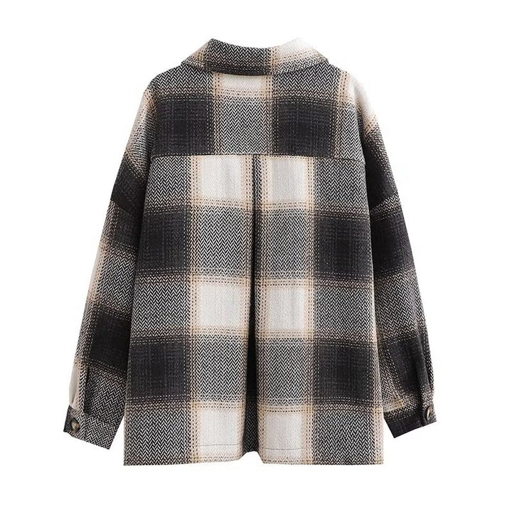 OMI - Plaid Oversized Shirt Jacket
