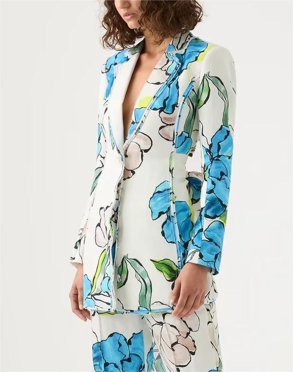 KAEDE - Women's Floral Print Blazer