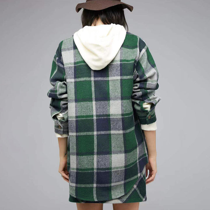 TENS -  Plaid Charm Oversized Shirt Jacket