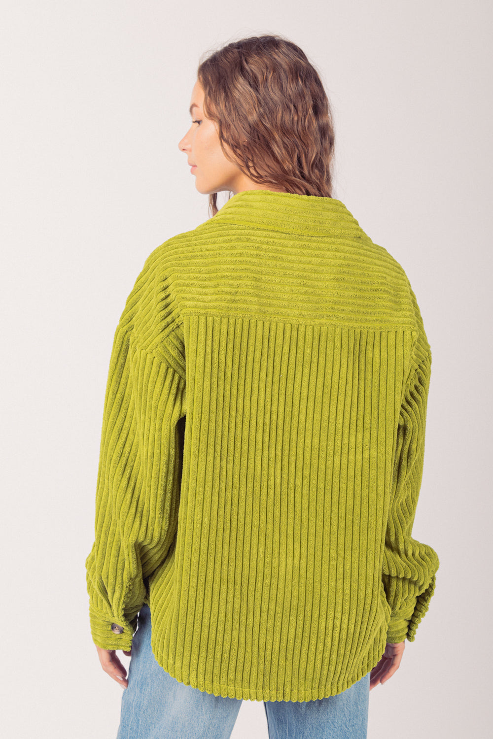 PUQ -  Autumn Corduroy Textured Button-Up Jacket