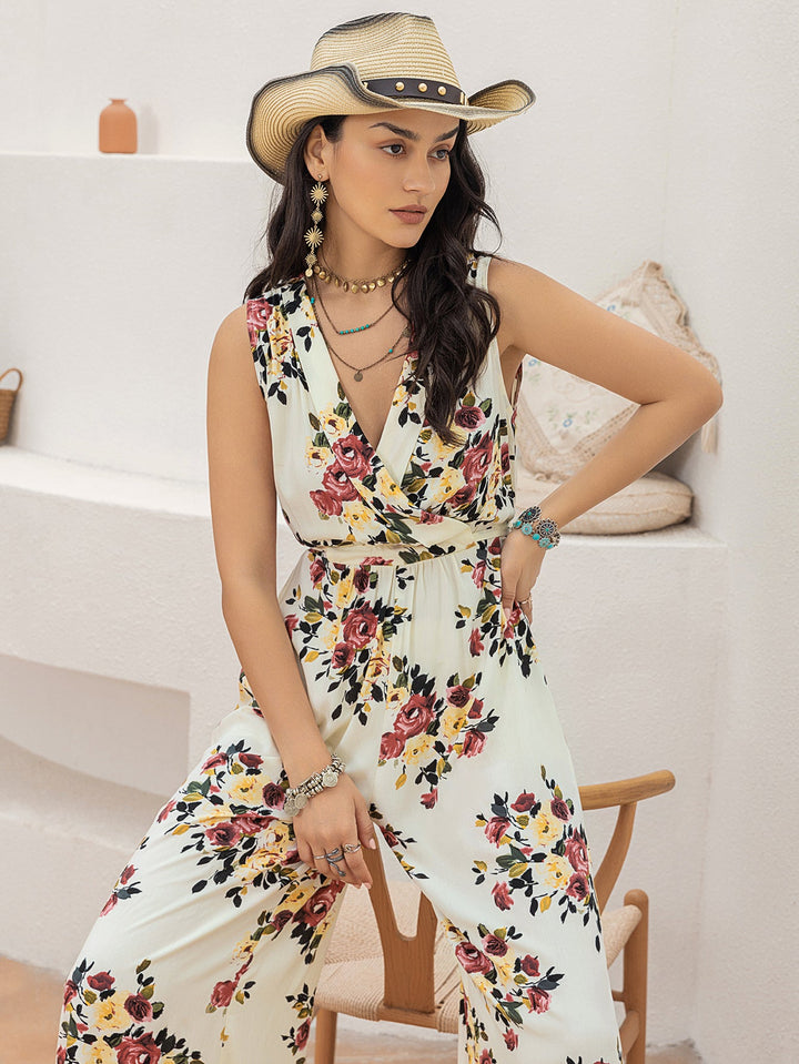 LIDY - Floral Sleeveless Wide-Leg Jumpsuit