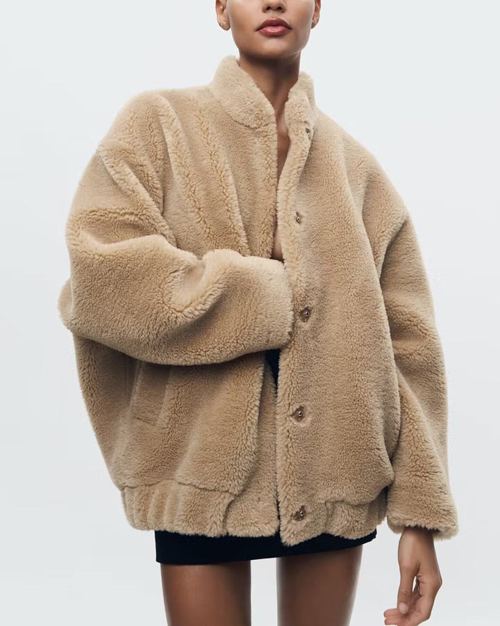 PAZ - Soft Oversized Teddy Bear Fleece Jacket