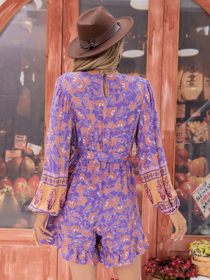 NOA - Boho Floral Long-Sleeve Jumpsuit