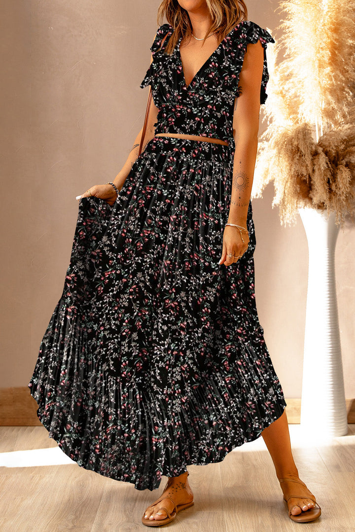 PALNOMA - Bohemian Split Maxi Dress
