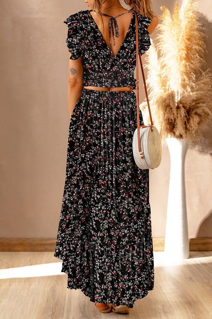 PALNOMA - Bohemian Split Maxi Dress