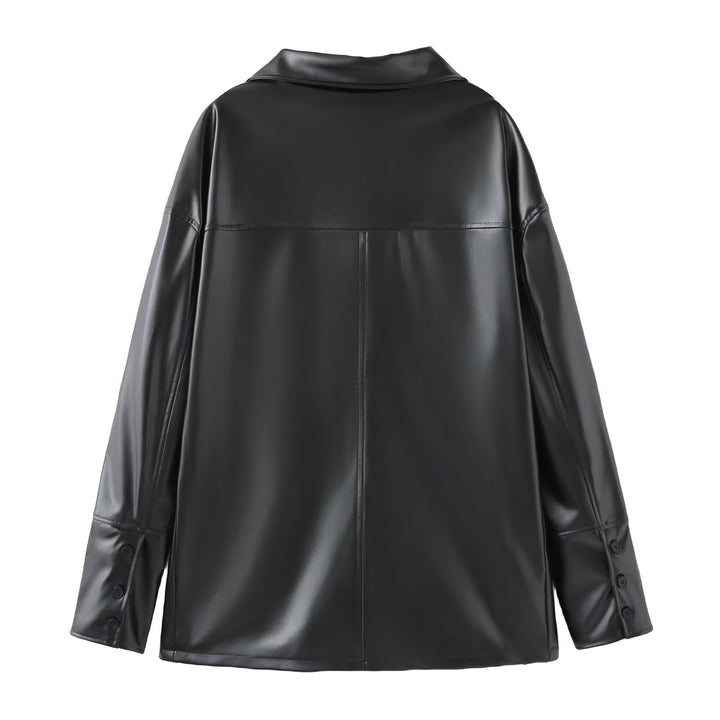 MAILE - Vegan Leather Trench Coat