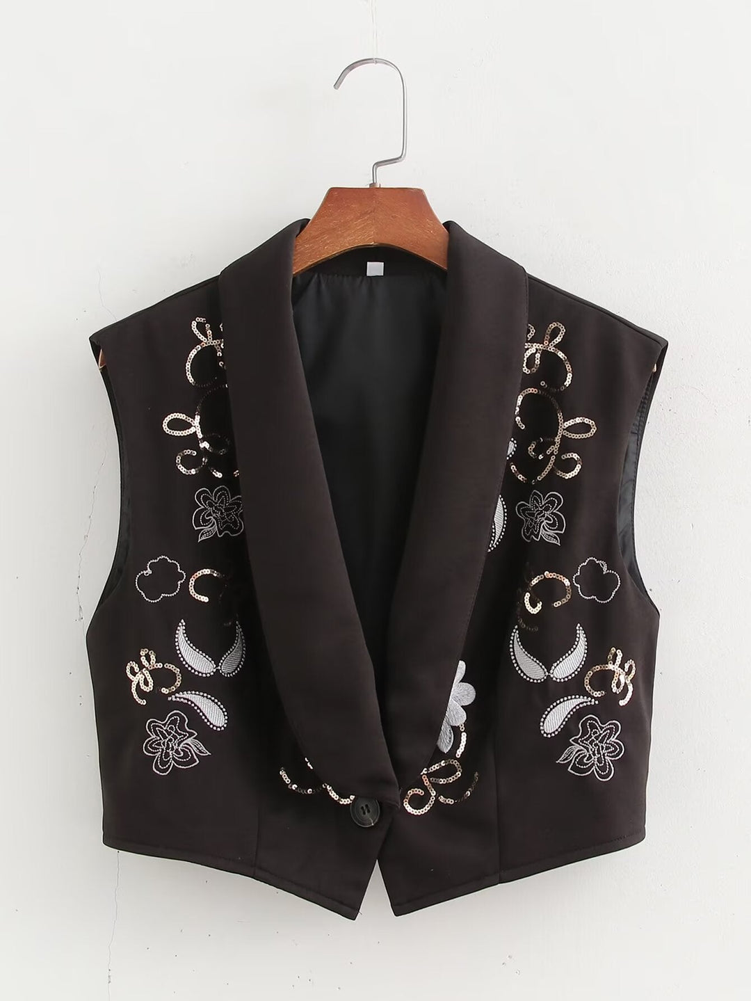 YEAKO - Women's Sequin Embroidered Vest Top
