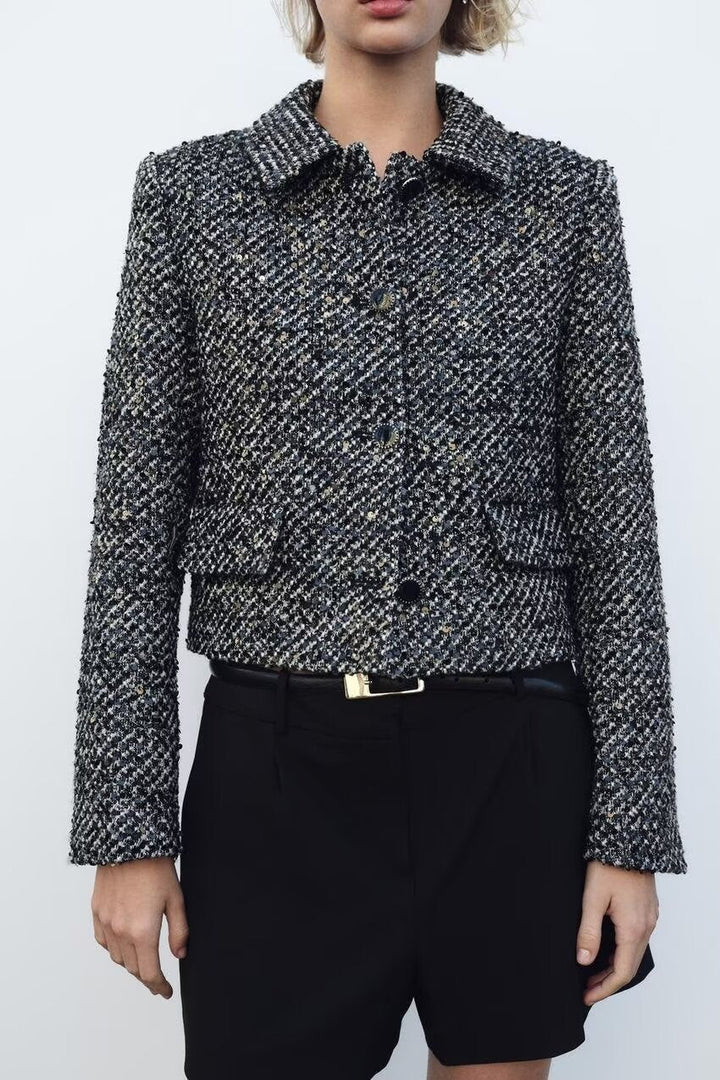 MEI - Women's Elegant Tweed Jacket