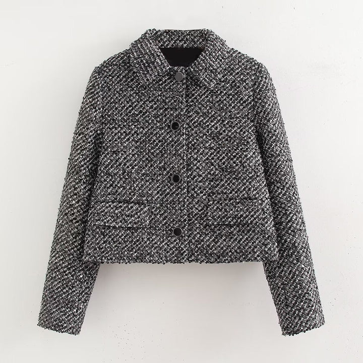 MEI - Women's Elegant Tweed Jacket