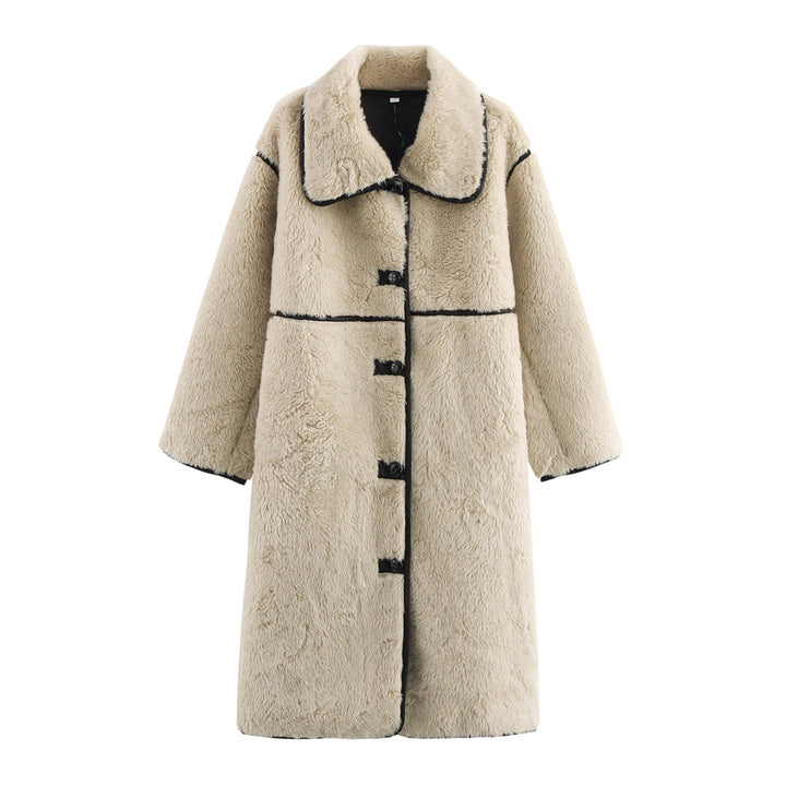 YVIL - Women's Long Vegan Shearling Winter Coat