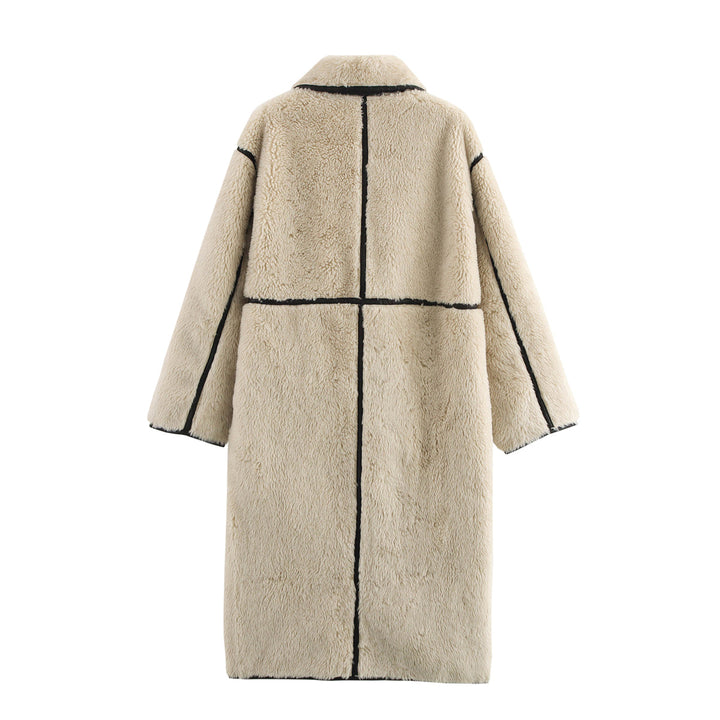 YVIL - Women's Long Vegan Shearling Winter Coat