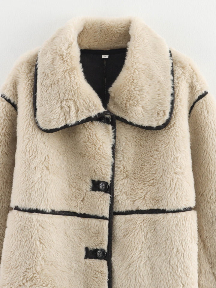 YVIL - Women's Long Vegan Shearling Winter Coat