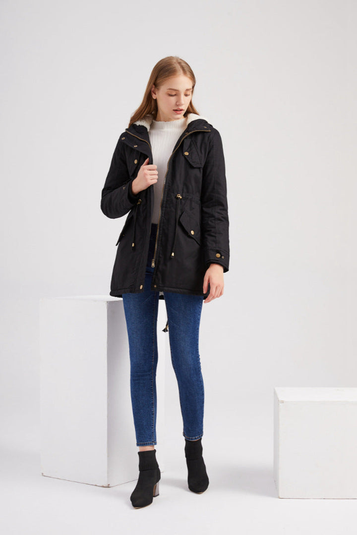 LILAH - Casual Drawstring Hooded Jacket