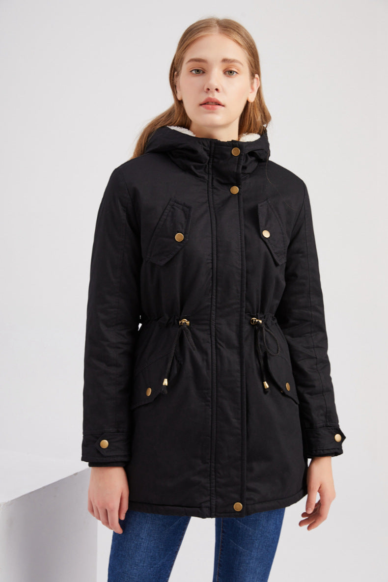 LILAH - Casual Drawstring Hooded Jacket