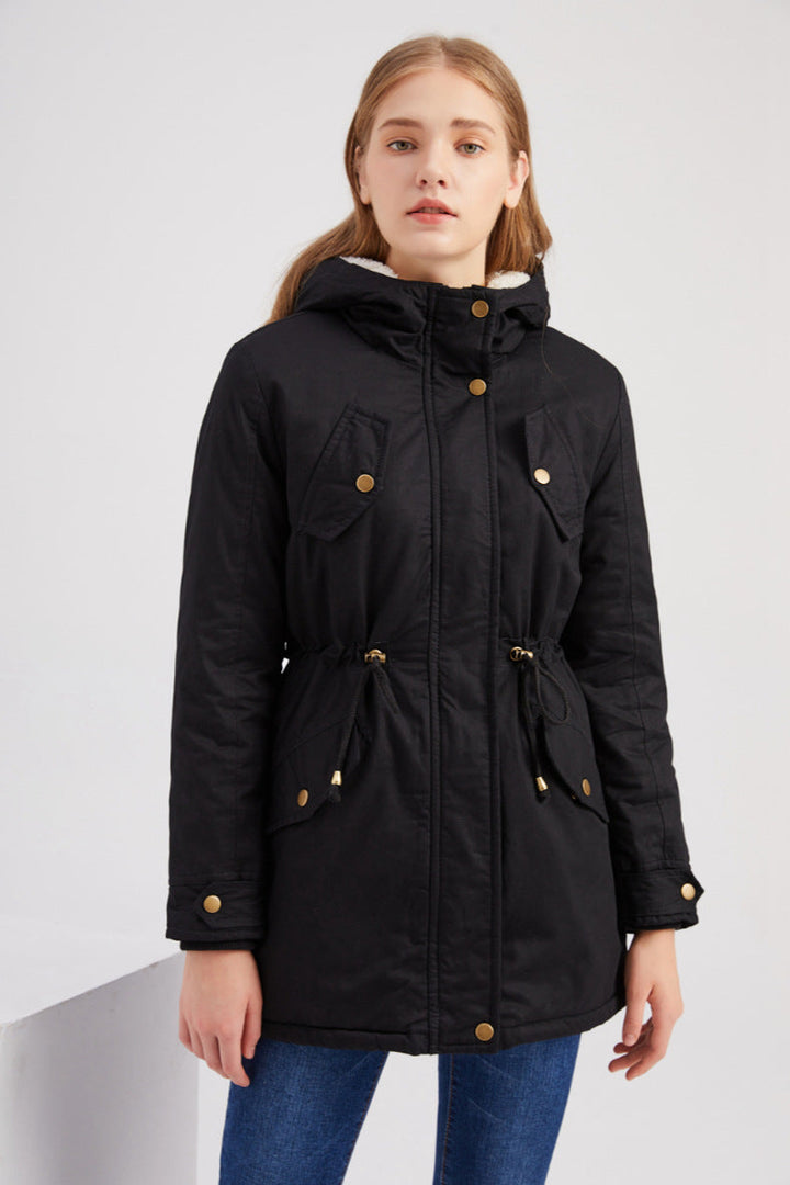LILAH - Casual Drawstring Hooded Jacket