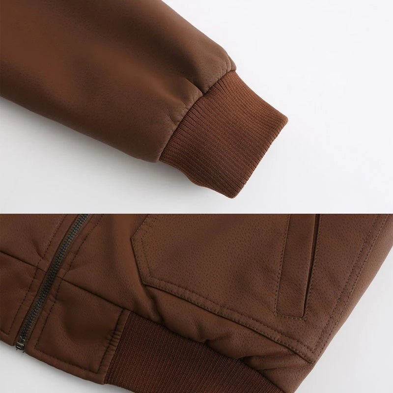 SALVADOR - Leather Jacket With Hood