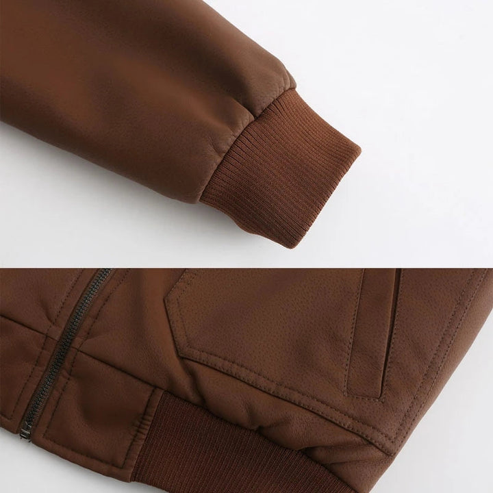 SALVADOR - Leather Jacket With Hood