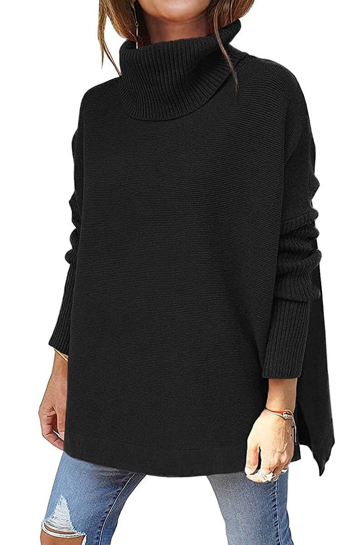 SARA - Women's Tricot Sweater With Stand Collar