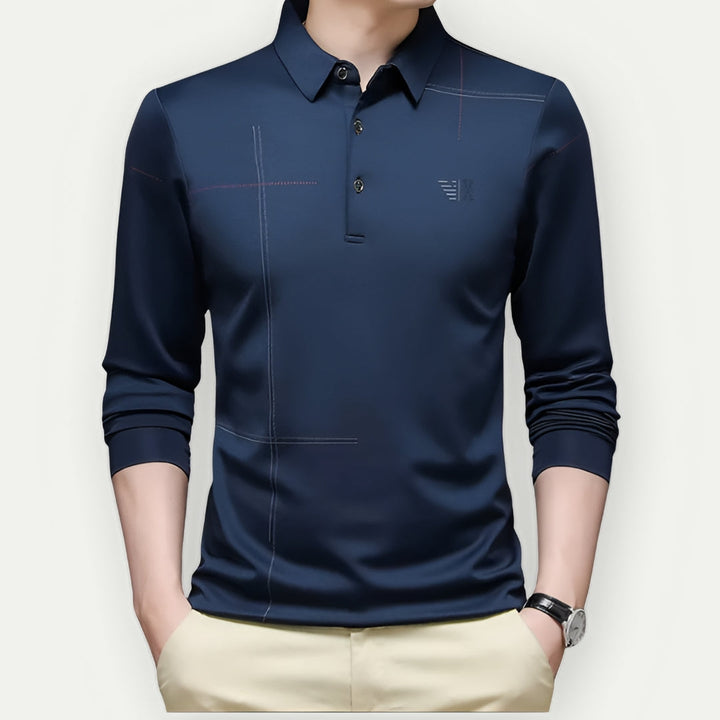 SAUL - Elegant Long Sleeve Polo Shirt
