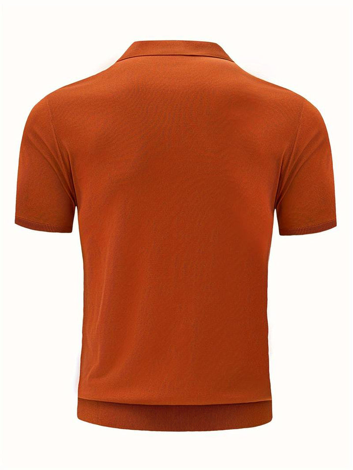 KALEB - Ribbed Polo Shirt