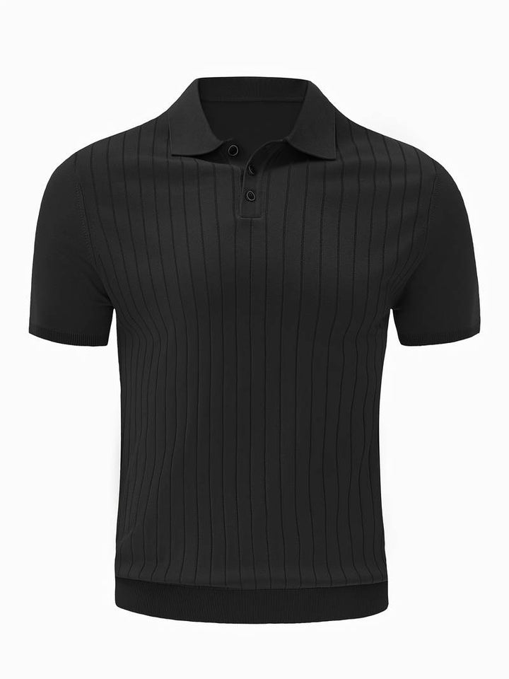 KALEB - Ribbed Polo Shirt