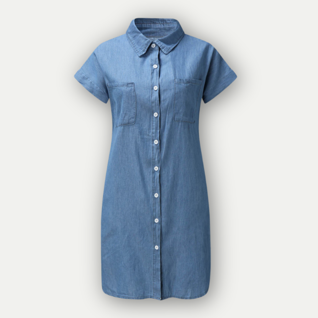 MURIEL - Summery Denim Shirt Dress