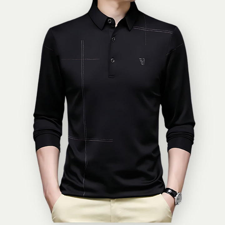 SAUL - Elegant Long Sleeve Polo Shirt