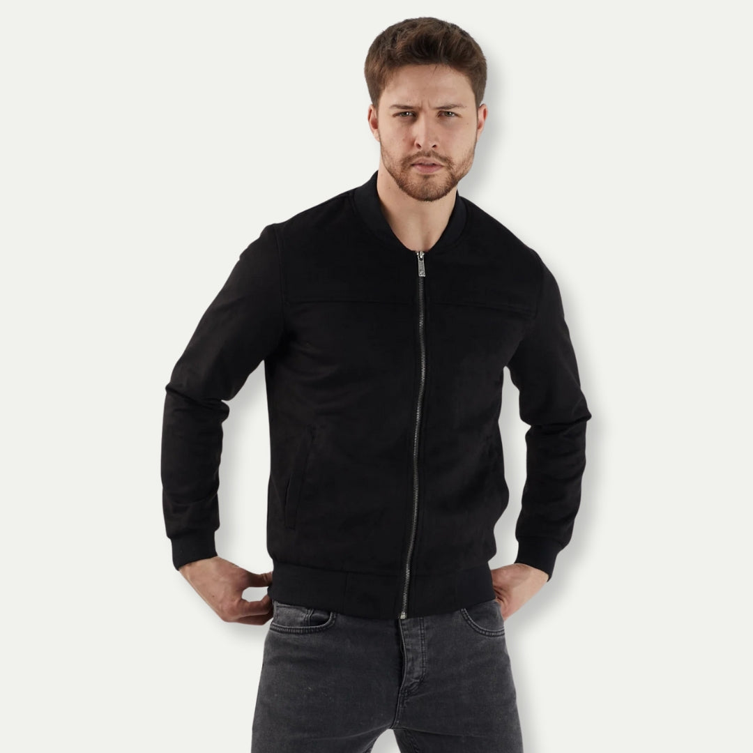 KOSTAS - Men's Suede Bomber Jacket