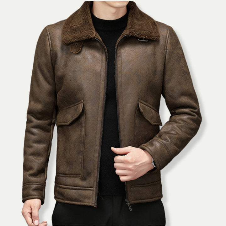 PEREGRINE - Suede Look Biker Jacket