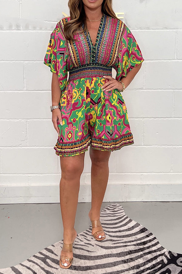 SHANICE - Vintage Print Summer Jumpsuit