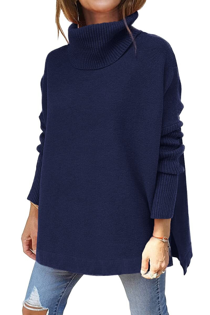SARA - Women's Tricot Sweater With Stand Collar