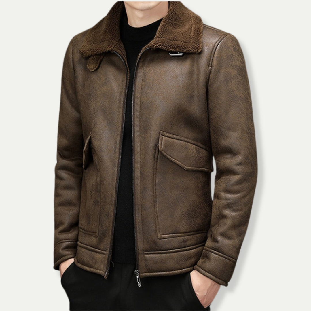 PEREGRINE - Suede Look Biker Jacket
