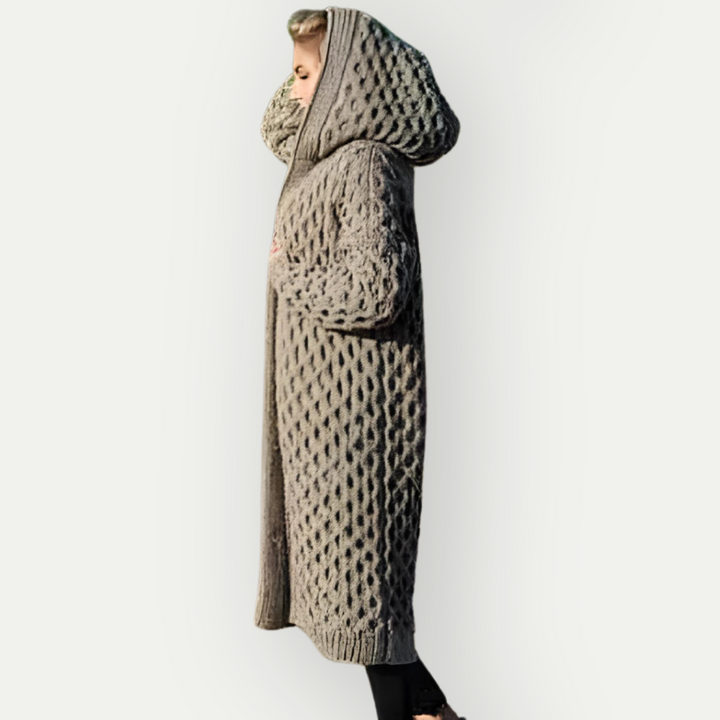 SAIR - Wool Cardigan With Hoodie