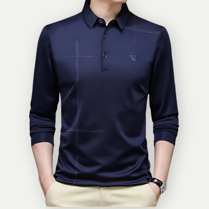 SAUL - Elegant Long Sleeve Polo Shirt