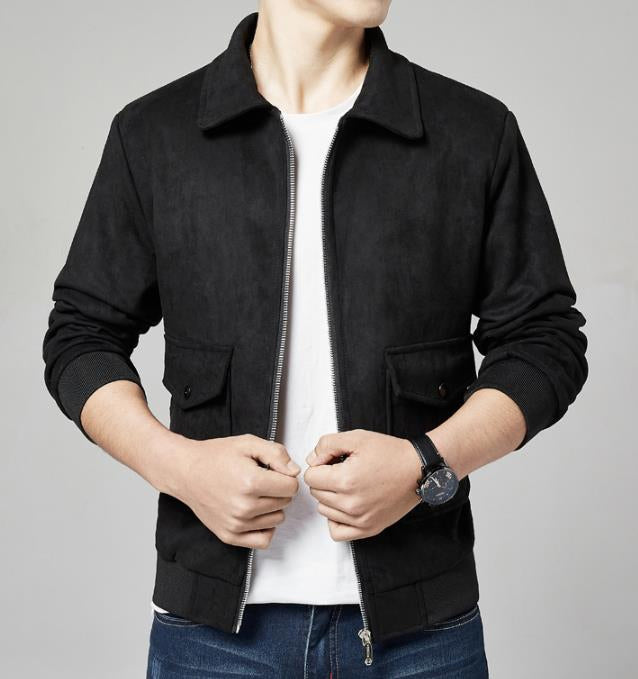 PIERS - Suede Jacket With Teddy Inner Lining