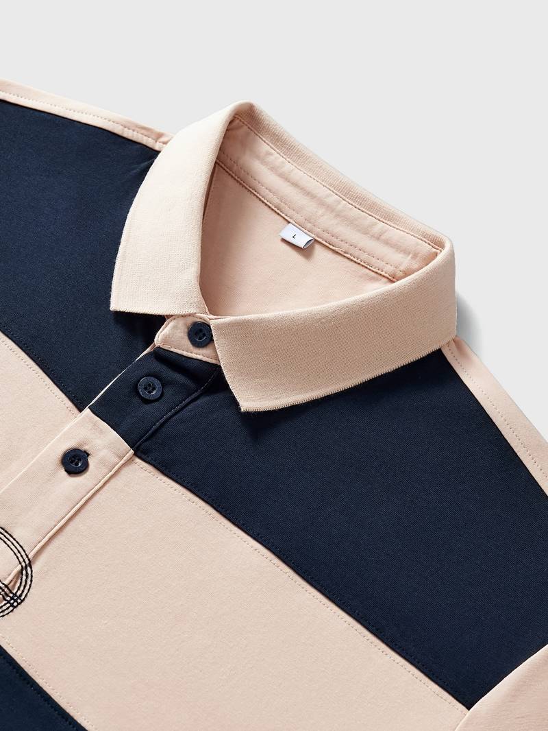 JOEL - Striped Nautical Polo Shirt