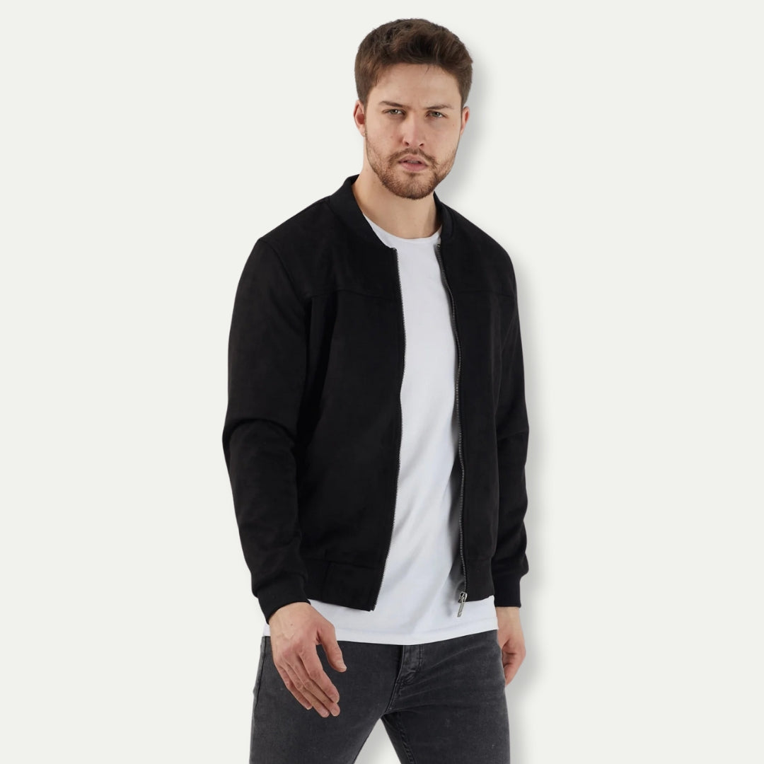 KOSTAS - Men's Suede Bomber Jacket