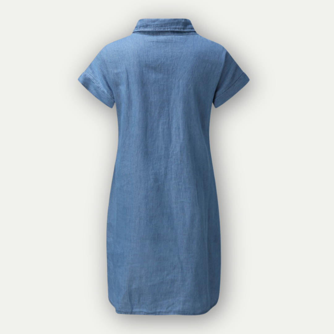 MURIEL - Summery Denim Shirt Dress