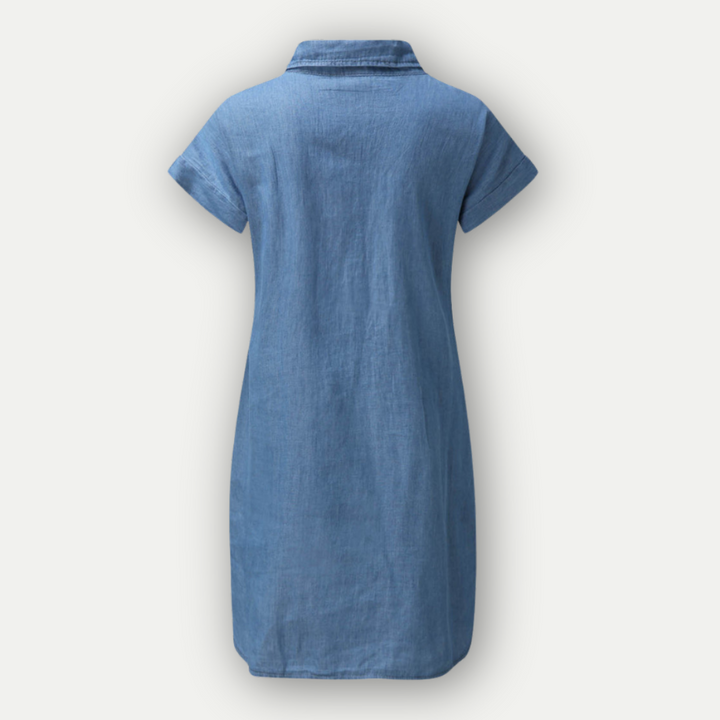 MURIEL - Summery Denim Shirt Dress