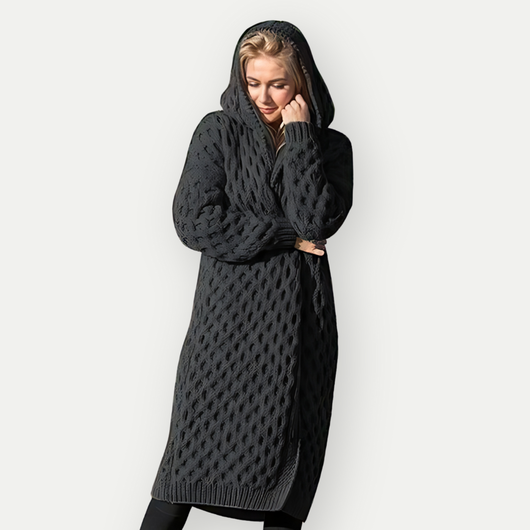 SAIR - Wool Cardigan With Hoodie