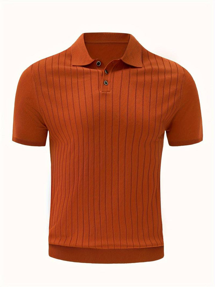 KALEB - Ribbed Polo Shirt
