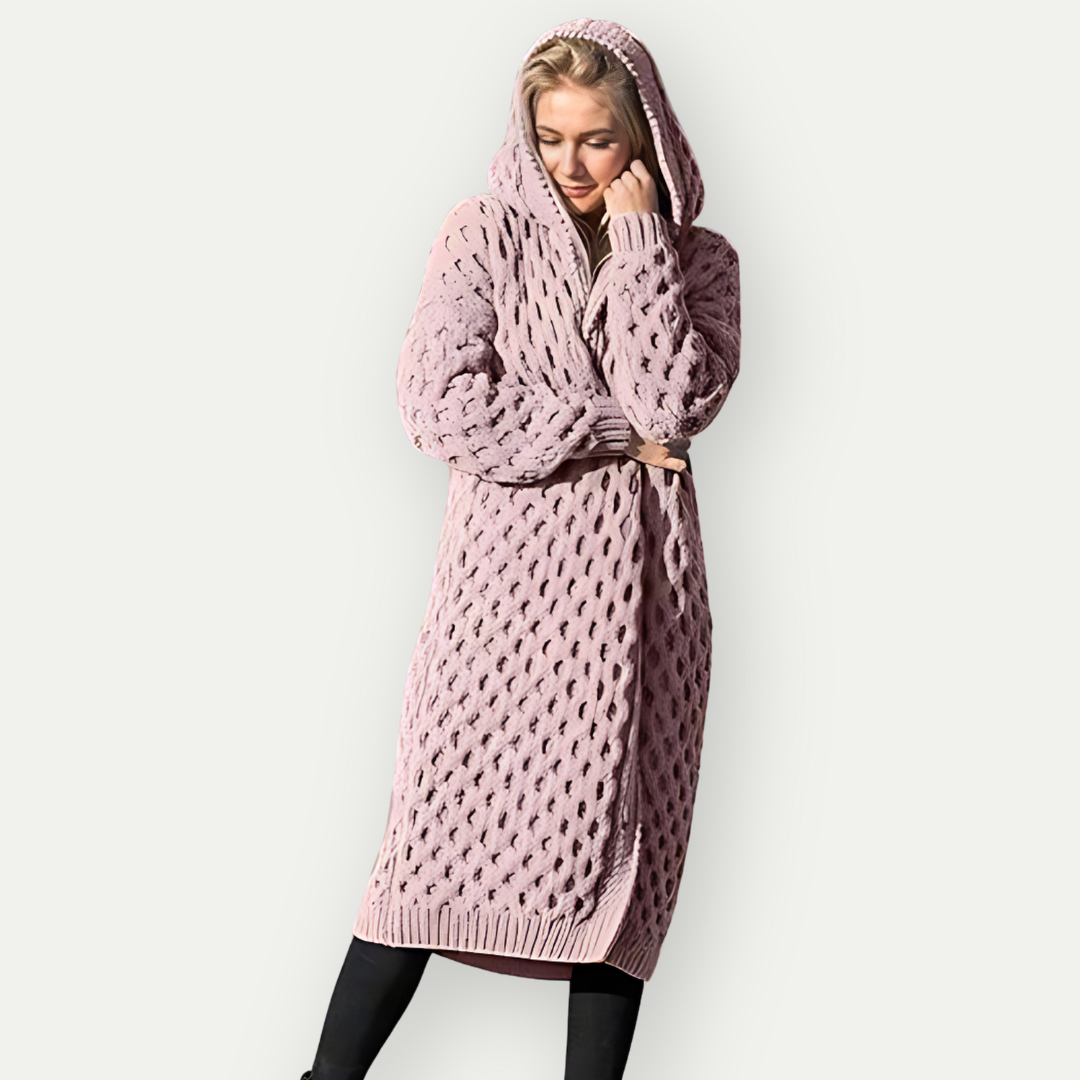 SAIR - Wool Cardigan With Hoodie