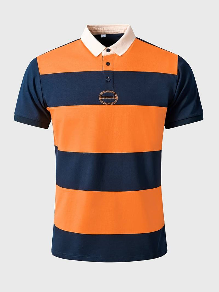 JOEL - Striped Nautical Polo Shirt