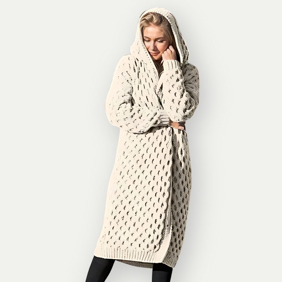 SAIR - Wool Cardigan With Hoodie