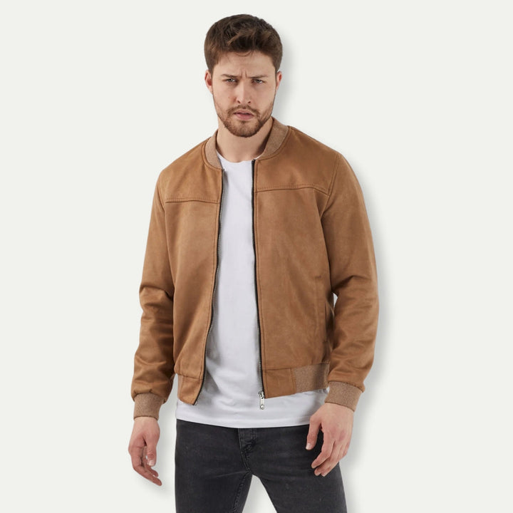 KOSTAS - Men's Suede Bomber Jacket