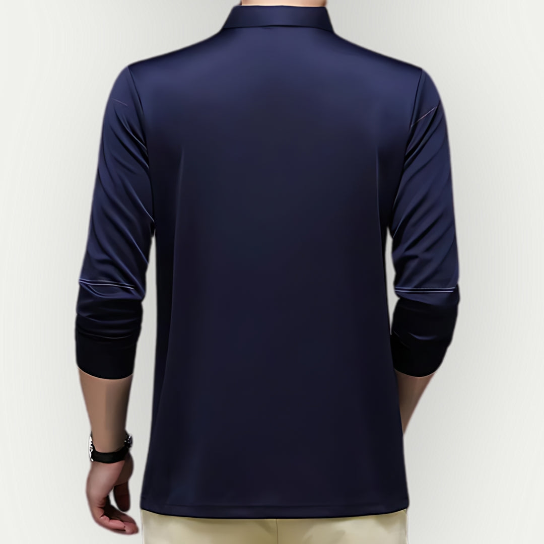 SAUL - Elegant Long Sleeve Polo Shirt