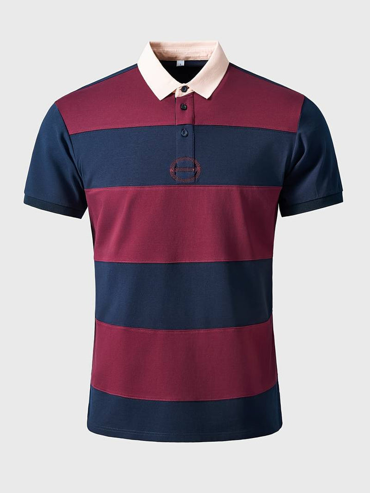 JOEL - Striped Nautical Polo Shirt