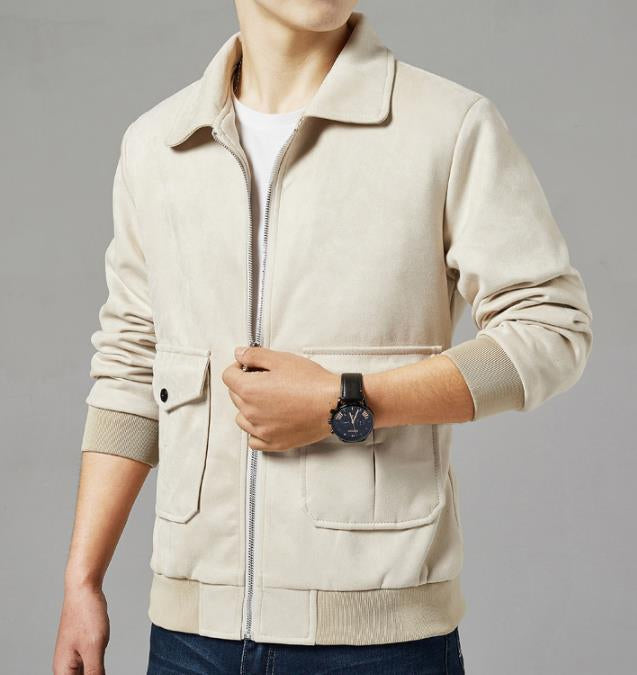 PIERS - Suede Jacket With Teddy Inner Lining